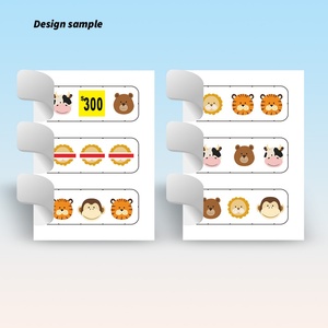 Billets à gratter à déchirure facile sur 3 lignes, thème personnalisé, carte de jeu à gain immédiat - Product Image 4