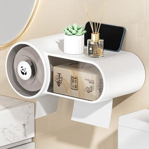 Dispensador de Papel Higiénico de Pared con Diseño de Panda, Impermeable, sin Perforaciones, para Baño - Product Image 5