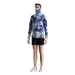 Chemise de pêche performante pour homme, anti-sable, avec cache-cou intégré, panneaux latéraux respirants, coupe active pour la randonnée et le cyclisme - Product Image 5