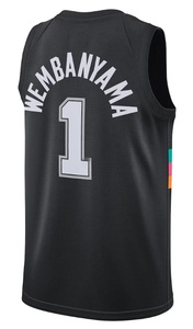 Maillots de basket-ball pour enfants personnalisables et respirants de qualité supérieure, style Victor Wembanyama, pour hommes - Product Image 2