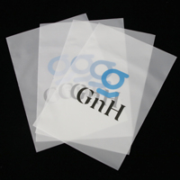 Sacs à fond plat en PE givré, finition mate au toucher doux, pochettes ouvertes en plastique imprimées en héliogravure pour l'emballage d'accessoires électroniques