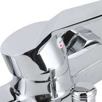 Robinet de Douche Noir Poli en Alliage de Zinc à Deux Trous, Design Moderne de Haute Qualité, Monocommande, Montage sur Plateau, Valve Céramique OEM/ODM