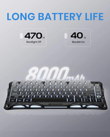 Gravastar K1 New 75% Wireless Mechanical Keyboard Tri-mode Gasket Custom Keyboard RGB Backlit Plastic Gaming Keyboard