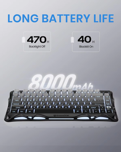 Gravastar K1 75% Wireless Mechanical <b>Keyboard</b>, Tri-mode Gasket Custom <b>Keyboard</b>, RGB Backlit Metal Gaming <b>Keyboard</b> - Product Image 4