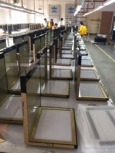 Cửa Hàng Giày Thiết Kế Với Kim Loại Gỗ Hiển Thị Tủ Và Led Thắp Sáng Wall Mount Giày Hiển Thị Kệ - Product Image 4