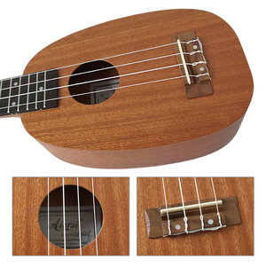 Ukelele Aiersi de 21 Pulgadas, Ukelele de Caoba de 4 Cuerdas, Guitarra Hawaiana Soprano, Precio Económico de Fábrica en China, Instrumento Ukelele al por Mayor - Product Image 4