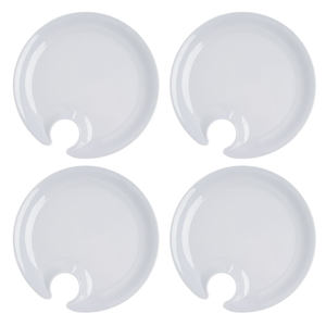 Assiettes à <span class=keywords><strong>vin</strong></span>/cocktail en mélamine de 67 pouces avec porte-gobelet - Incassable, sans BPA, pour bar/fête de cocktails, buffet - Product Image 1