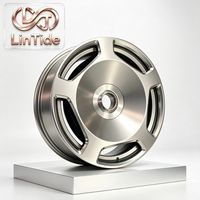 Jantes en alliage forgé polies miroir, design 5 trous, pour berlines modernes et classiques