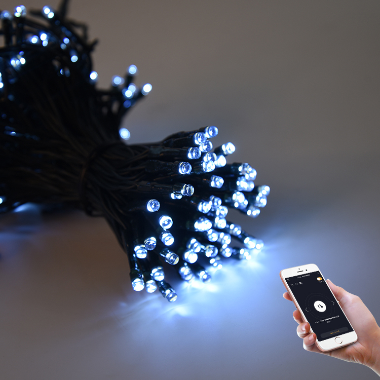 100 светодиоды Smart TUYA управления Wi-Fi режим воспроизведения музыки Рождественская елка украшения RGB уличная светодиодная световая полоса