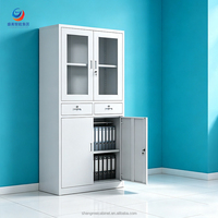 Armoire de rangement en acier moderne pour cuisine, atelier et entrepôt - Classeur à 3 tiroirs verrouillable, design peu encombrant
