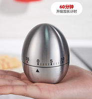Alarm berputar mekanis baja tahan karat, Timer dapur 60 menit penghitung waktu mundur untuk belajar memasak