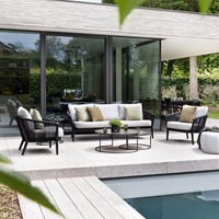 Chaise de jardin extérieure tissée par corde de cadre en aluminium résistant aux intempéries direct d'usine