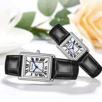 Montre personnalisée Carter Special Look, tendance, best-seller, cadran carré, échelle romaine, bracelet en cuir, quartz, DIFFERENTES TAILLES
