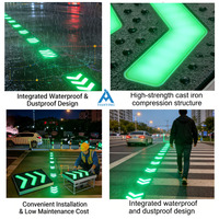 Feux de signalisation routière LED en forme de flèche en fonte, étanches IP54, pour la sécurité routière, feux de passage pour piétons intelligents (au sol)