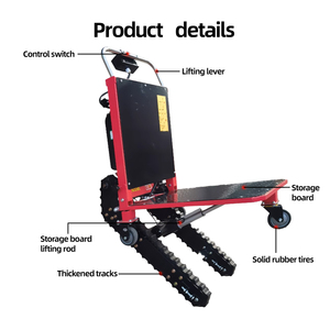 Carretilla Eléctrica Hidráulica de Cuatro Ruedas para Subir Escaleras, Venta Directa de Fábrica, Certificación CE, Capacidad de Carga de 300 kg, Carretilla Industrial de Alta Resistencia - Product Image 4