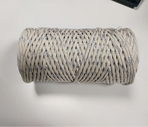 Decorazioni per la <span class=keywords><strong>casa</strong></span> 3MM 125 m rotolo misto colore <span class=keywords><strong>naturale</strong></span> e argento cotone corda di macramè - Product Image 1