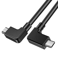 Câble USB Micro B vers Type C à angle droit de 90 degrés avec conducteur en cuivre pur et gaine en PVC pour UAV