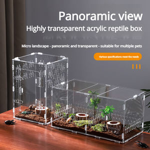 Acryl-Reptiliengehäuse Versteckbox Tragbar Luxuriös Umweltfreundlich für Einfache Montage <span class=keywords><strong>Terrarium</strong></span> Tierkäfig für Frosch Spinne Insekt - Product Image 2