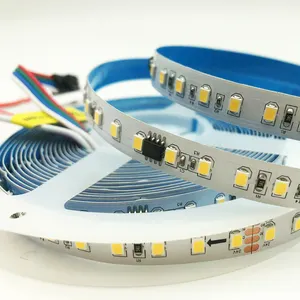 LED 흐르는 물 24V 10M SMD 2835 WS2811 IC 픽셀 추격 플로우 테이프 리본 램프 방 장식 스트립 조명을위한 RF 컨트롤러
