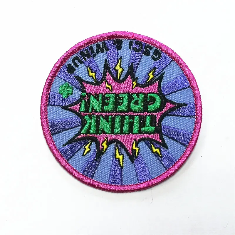 new design embroidery patches custom 2D 3D logo with iron on sew on adhesive and hook