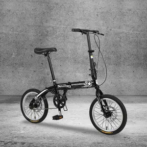 OEM ODM折叠自行车钢架铝合金轮圈女士折叠城市自行车带篮