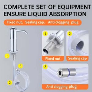 Distributeur de <span class=keywords><strong>savon</strong></span> de cuisine à pression manuelle pour éviers, lave-<span class=keywords><strong>vaisselle</strong></span> et bacs à légumes, flacon de détergent <span class=keywords><strong>liquide</strong></span> - Product Image 3