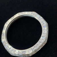 Lunette en or 18K personnalisée de luxe avec diamants pour montres de marque 42mm/45mm