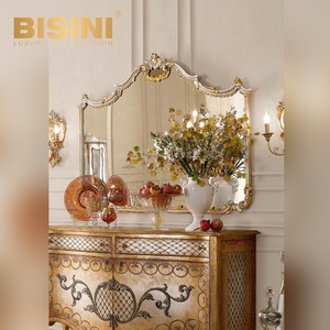 Specchio squisito per la sala d'<span class=keywords><strong>ingresso</strong></span> intagliato specchio d'<span class=keywords><strong>ingresso</strong></span> stile europeo retro intagliato specchio decorativo lussuoso - Product Image 1