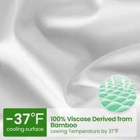 Cloudland - Draps en bambou lyocell de couleur unie, haute densité, certifiés GOTS, 300TC, ultra durables, toutes saisons