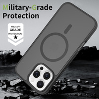 Étui magnétique givré de haute qualité pour iPhone 13 14 15 16 Pro Max, protection d'objectif en métal, antichoc, coque de téléphone de luxe, vente en gros