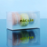 Plateau à ampoules en plastique pet, boîte d'emballage, personnalisé nouveau, 2 3 5 6 12 24 pièces, boîte de macarons en forme de coquille, emballage