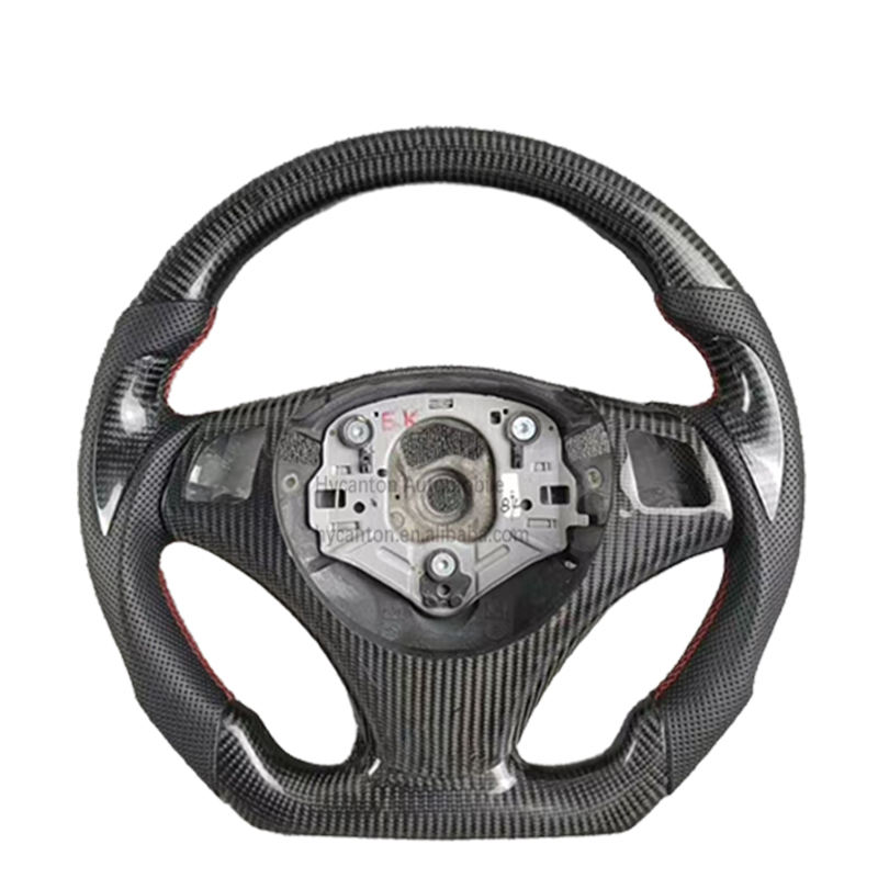 Perforated leather+red stitching+thumb grip patch