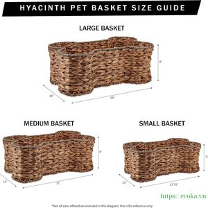 Cesta Decorativa de Jacinto de Agua Hecha a Mano de Alta Calidad, con Forma de Hueso, Elegante Organizador de Almacenamiento para Decoración del Hogar - Product Image 3