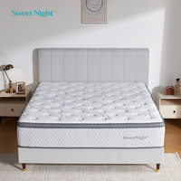 Matelas de qualité hôtelière en mousse à mémoire de forme, matelas orthopédique à ressorts ensachés, matelas enroulable de taille king size, vente en gros en Chine