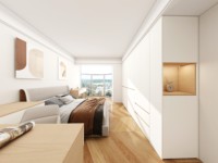 Armario de Dormitorio Personalizado, Armario Empotrado, Armario Modular Moderno de Madera, Muebles de Madera