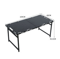 Table pliante multifonctionnelle d'extérieur avec quatre vérins hydrauliques, idéale pour le camping et les pique-niques