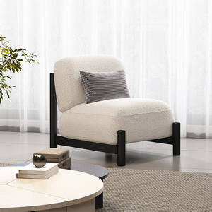 Fauteuil design simple et moderne de style nordique, fauteuil de luxe léger pour salon, appartement, salle à manger, hôtel - Product Image 4