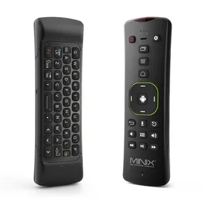 原装MINIX NEO A3无线空中鼠标，带语音输入QWERTY键盘六轴陀螺仪遥控器，适用于MINIX媒体集线器电视盒