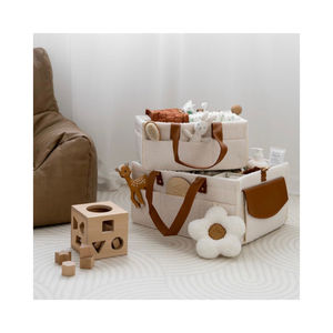 Panier de rangement multi-poches pour bébé Panier <span class=keywords><strong>à</strong></span> couches en feutre épais pour bébé Grand organisateur <span class=keywords><strong>Sac</strong></span> <span class=keywords><strong>à</strong></span> couches pour nouveau-nés - Product Image 1