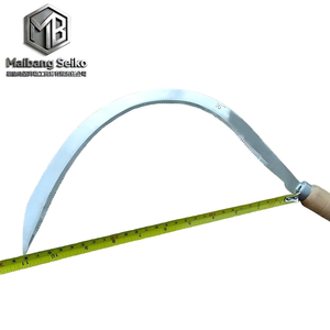 Falce Agricola Industriale con Manico in Legno, Piccola Falce Seghettata per Taglio Erba, Falce a Denti Fini per Diserbo, Garanzia 3 Anni - Product Image 2