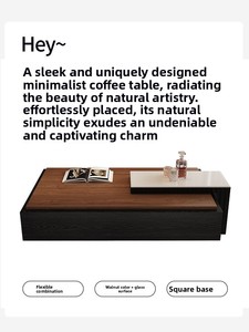 <span class=keywords><strong>Tavolino</strong></span> da Caffè in Legno Stile Antico con Spazio di Archiviazione per Arredamento Soggiorno, Nuovo Design Lussuoso e Leggero - Product Image 3