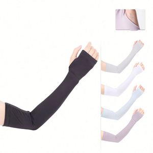 Outdoor Block Soft Long Fingerless Gloves Uv Sun Protection Arm to Cover Arms Women Compression Sleeves - Product Image 1