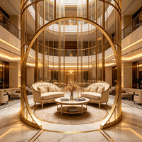 Cloison en métal découpée au laser en acier inoxydable moderne et luxueuse avec installation facile pour la décoration intérieure d'hôtel