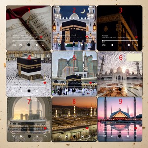 سلسلة القرآن الكريم الموسيقية الفاخرة من ليي، مكبر صوت للثلاجة يعمل بالضغط على الزر، منفذ USB-<span class=keywords><strong>C</strong></span>، مقاوم للماء، صديق للبيئة، تصميم إنساني، للاستخدام المنزلي الإسلامي - Product Image 6