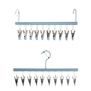 Colgador de ropa para bebé con 10 clips para almacenamiento de pantalones, tendedero antideslizante para bebé de 0 a 12 meses - Product Image 5