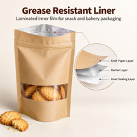 Différents types de sacs d'emballage alimentaire imprimés Sac en papier d'emballage alimentaire jetable résistant à l'huile et aux fuites Sac en papier kraft avec logo personnalisé