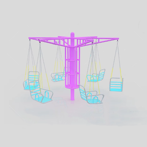 ชิงช้าตาข่ายหมุนสีแดงไม่ขับเคลื่อนด้วยพลังงานอุปกรณ์สนุกเก้าอี้แขวนในระดับสูงเก้าอี้ชิงช้าบันเทิงกลางแจ้งชมวิว - Product Image 5