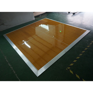 Quick install <b>portable</b> glossy wood dance floor for events - Product Image 4