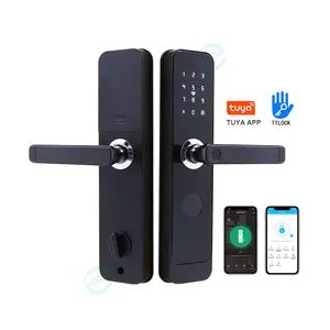 Cerradura de puerta inteligente TTlock con cerradura Digital de huella dactilar 6068 Mortise Smart Life Tuya App Safety Home Smart Lock para puerta Delantera