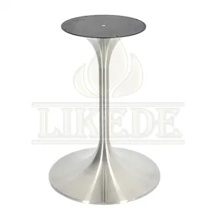 Vendita calda 304 # in acciaio inox di base da tavolo in metallo tromba tulipano tabella di base per coffe/sala da pranzo/vetro/ marmo/grantie tavolo